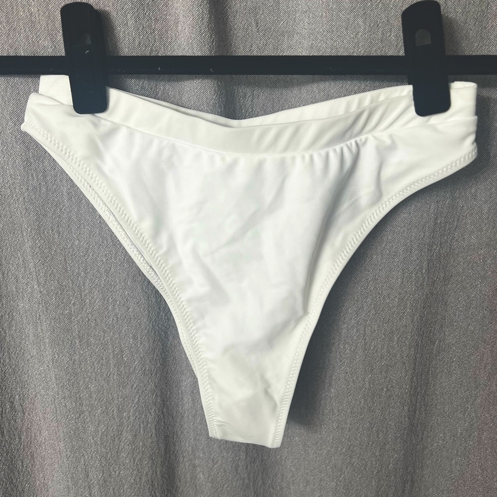 White bikini bottoms